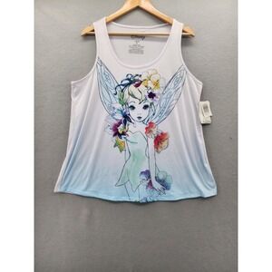 Torrid Disney Tinkerbell Floral Graphic Tank Top Plus Size 0 L New Tinker Bell